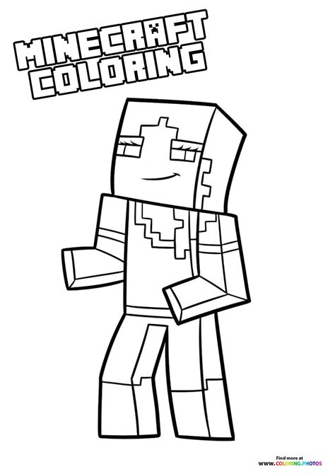 Printable Minecraft Characters Coloring Pages