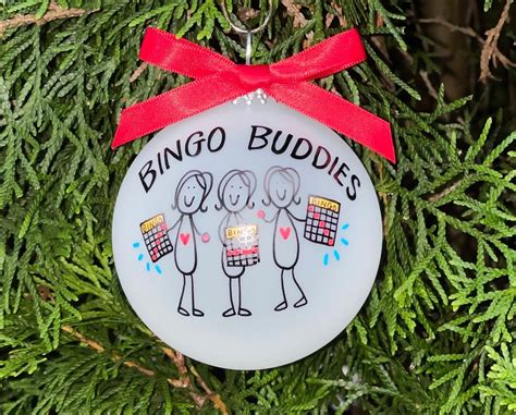 Bingo Friends Personalized Gift Friends Who Play Bingo Christmas Ornament Card Games Custom Gift ...