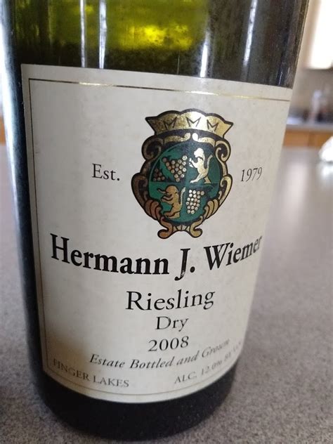 What We Drank When My Kid Hit Double Digits (Tasting 2008 Hermann J. Wiemer Dry Riesling) | 1 ...