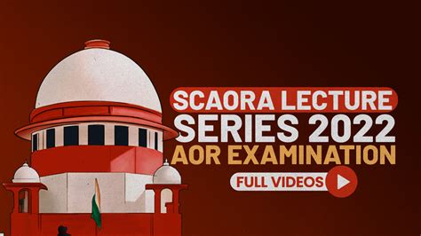 SCAORA Lecture Series 2022 For AOR Examination- Full Videos