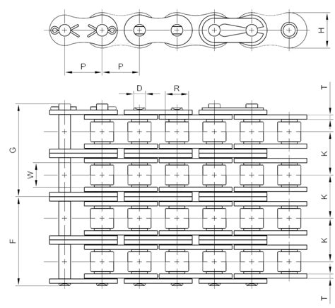 Roller Chain Size Chart | Roller Chain Dimensions Chart - PEER Chain