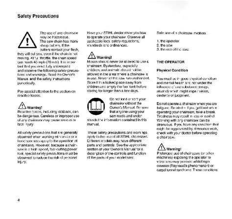 STIHL 029 039 Chainsaw Owners Manual