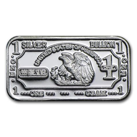 Buy 1 gram Silver Bar - Eagle | APMEX