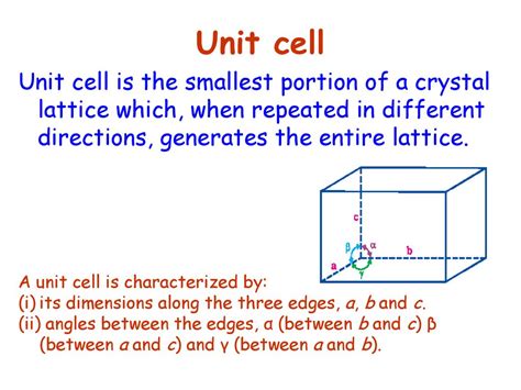 CRYSTAL LATTICE & UNIT CELL - ppt download