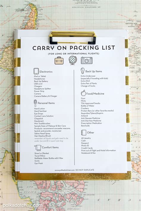 Carry On Packing Checklist Printable Carry On Packing Packing | Hot Sex ...