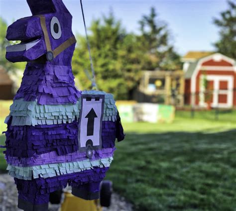 My wife made a Loot Llama Pinata for our son's Fortnite themed B-Day ...