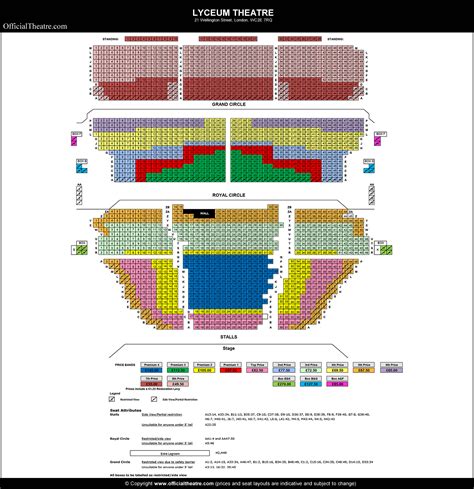 Lyceum Theatre London Seating Plan Restricted View | Elcho Table