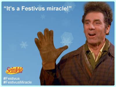 Festivus miracle, kramer, seinfeld | Seinfeld festivus, Seinfeld, Festivus