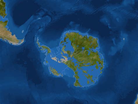 Antarctica Without Ice Map | Wondering Maps