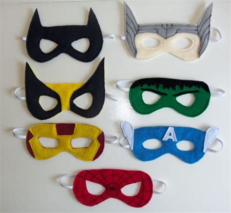 Felt Superhero Mask Templates - Cutesy Crafts