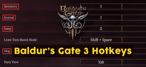 Baldur's Gate 3 Shortcuts - Hotkeys and Key Bindings of BG3