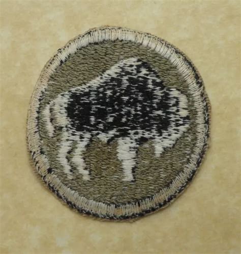 ORIGINAL WW2 US 92nd Infantry Division Patch ~ Cut Edge Khaki Twill No UV Glow $14.86 - PicClick