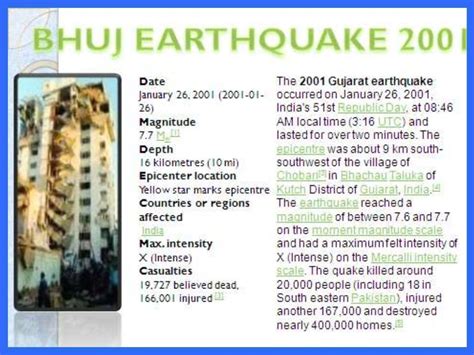 Bhuj earthquake