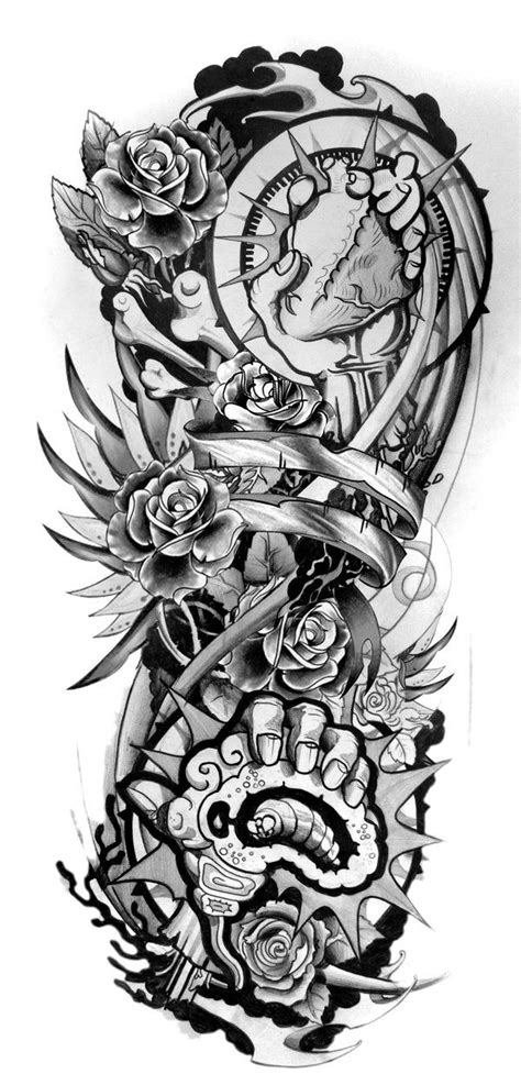 New-school sleeve design | Tattoo sleeve designs, Half sleeve tattoos ...