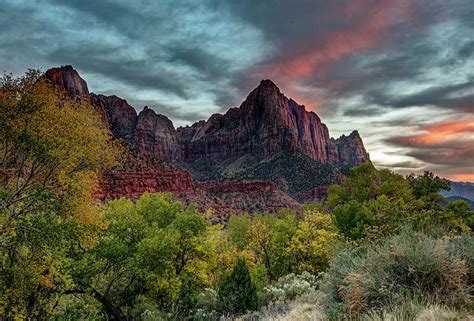 Zion Canyon Sunset Photograph by Gordon Ripley - Fine Art America