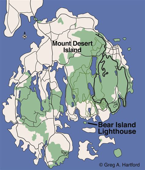 Bear Island Lighthouse at Entrance to Somes Sound, Acadia