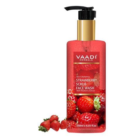 Skin Exfoliating Strawberry Scrub Face Wash with Mulberry | Vaadi Herbals