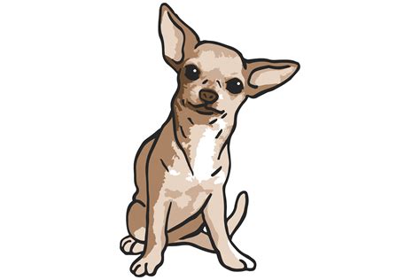 Chihuahua Dog Sit Cartoon Sticker Graphic by MVMET · Creative Fabrica