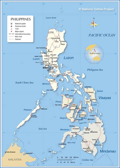 General Map of the Philippines - Nations Online Project