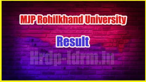 MJP Rohilkhand University Result 2024, BA BSc BCom MA, MJPRU 1st, 2nd, 3rd Year Solution @ www ...