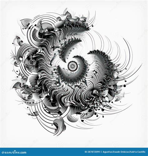 Illustration of a Fractals Painting. Stock Illustration - Illustration ...