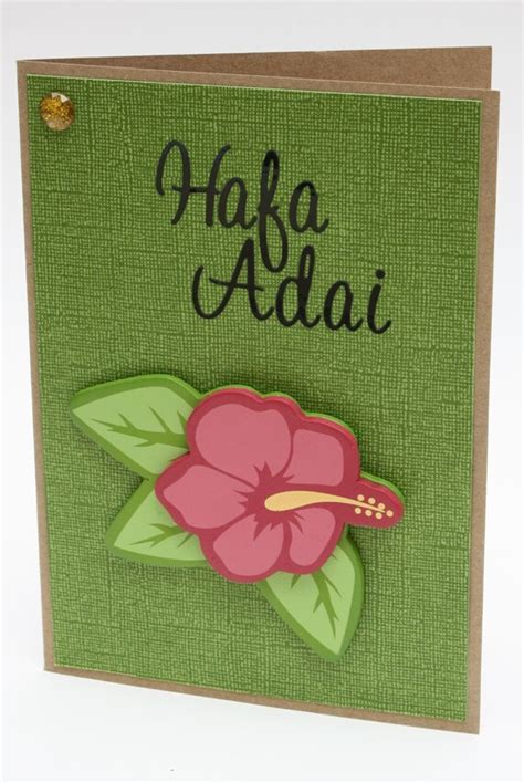 Hafa Adai Greeting card. Hello in Chamorro in tropical colors.