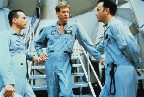 Bill Paxton, Kevin Bacon, and Tom Hanks as the crew in the Apollo 13 ...