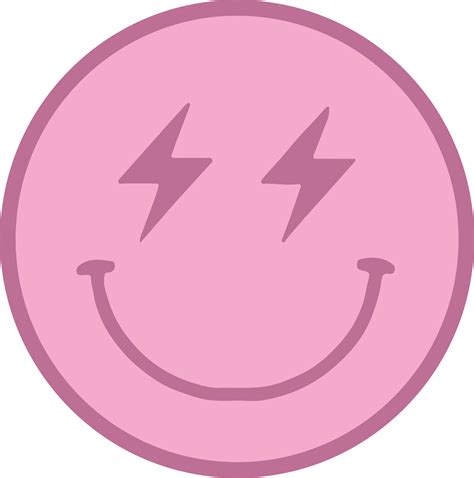 Pink lightning smiley face contemporary rugs - TenStickers