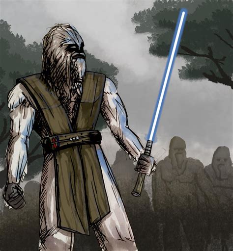 Grawarr the Wookiee Jedi (colored version) : StarWars