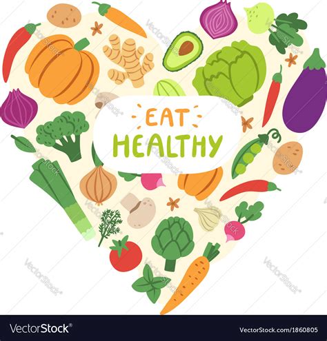 Eat healthy Royalty Free Vector Image - VectorStock