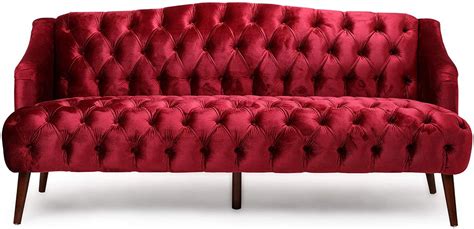 Modern Glam Tufted Velvet 3 Seater Sofa,