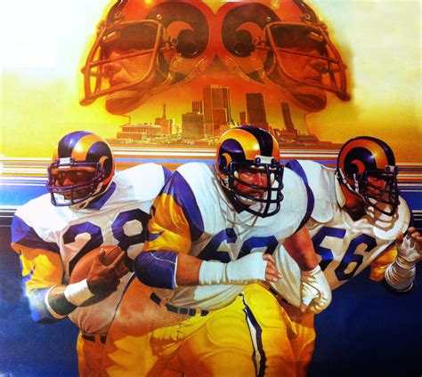 Pro Football Journal Presents: NFL Art: Los Angeles Rams by Chuck Ren