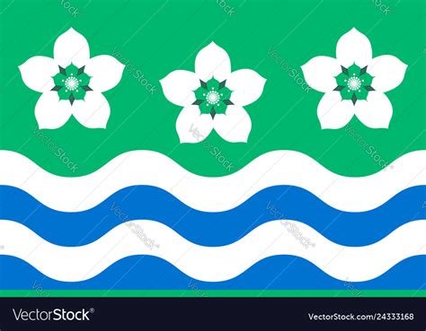 Flag of cumberland in england Royalty Free Vector Image