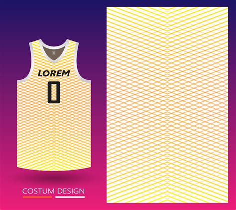 basketball jersey pattern design template. white abstract background with yellow gradient net ...