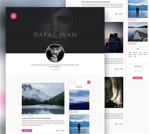 Personal Blog Website Template Free PSD – Download PSD