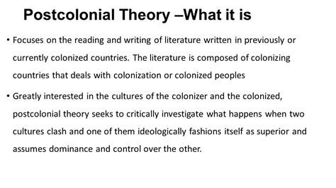 Post Colonial Theory