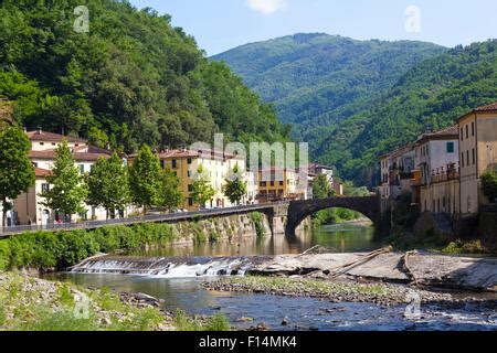 Bagni di Lucca Northern Tuscany Italy Spa town river Lima Lucca Stock Photo - Alamy