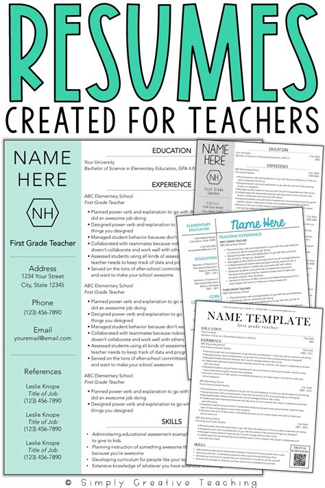 Resume Templates - Editable | Teacher resume, Teaching resume, Teaching