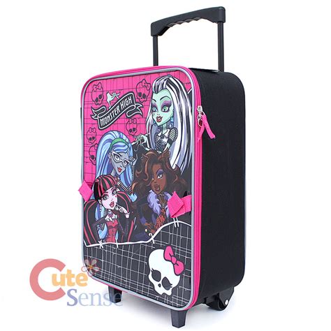 Monster High Rolling Luggage Suite Case with 10" Small Backpack Set