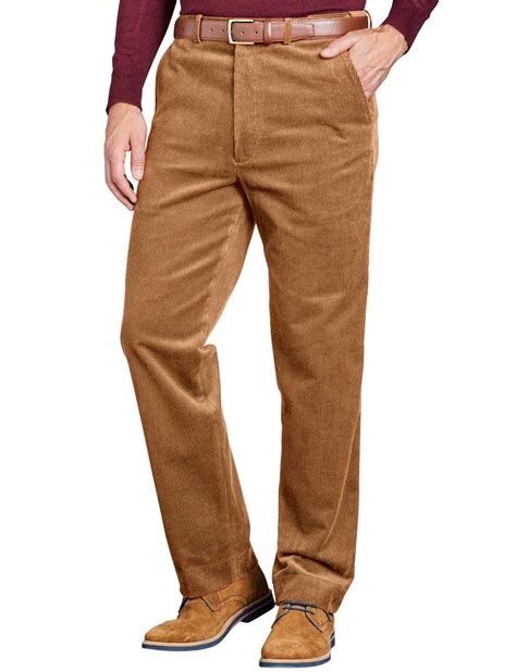 Mens Corduroy Cotton Trousers With Hidden Extra Waistband | eBay