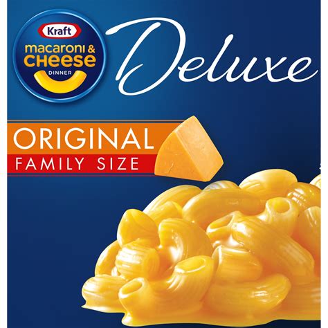 Kraft Deluxe Original Cheddar Macaroni and Cheese Dinner Family Size ...