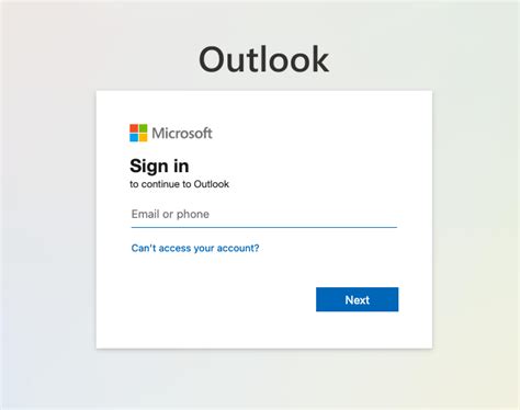 Outlook Login Email One