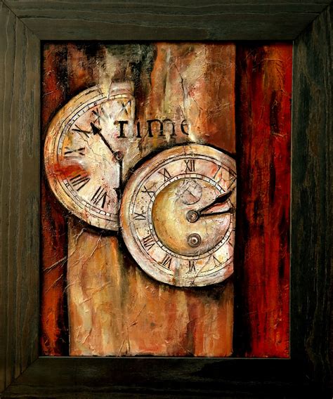 clock painting, acrylic #paintings #originalart #framedpaintings #clockart by Sheri Locher ...