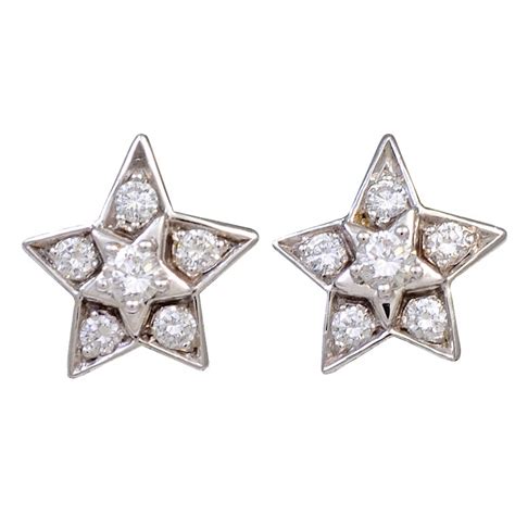 CHANEL Diamond Star Stud Earrings at 1stDibs | chanel diamond star ...