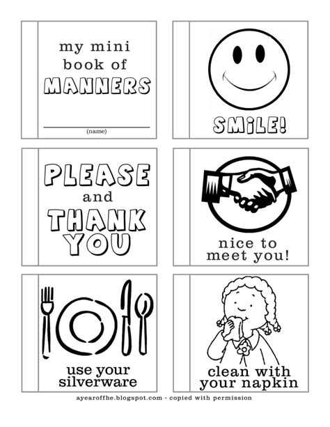 Good Manners For Kids Worksheets