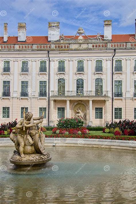 Esterhazy Palace in Fertod Hungary. Detail of Fountain. Stock Photo - Image of mansion, garden ...