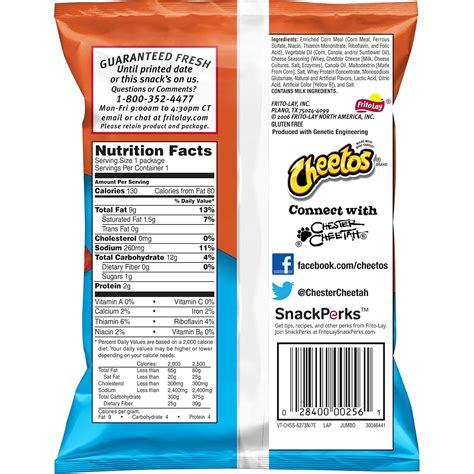 Hot cheetos nutrition label - taylortolf