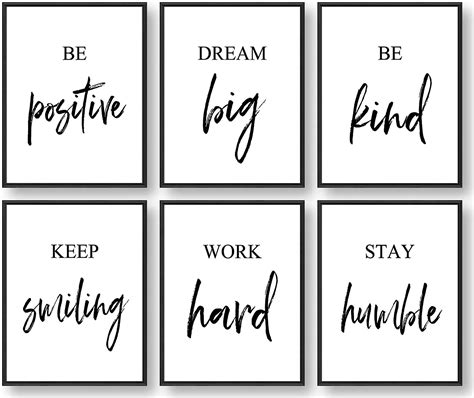 GIFTSFARM Inspirational Wall Art, Motivational Office Wall Art for Living room and Bedroom ...