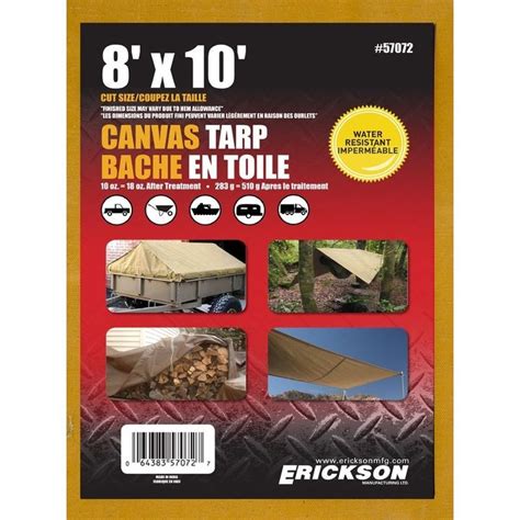 12 oz 8x10' Canvas Tarp | Theisen's Home & Auto