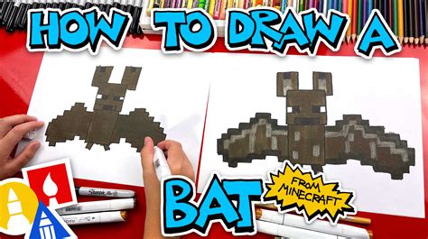 How To Draw A Minecraft Bat - Art For Kids Hub